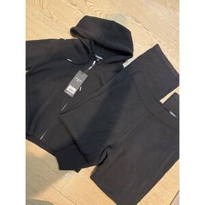 NWT Express Womens Black Knit Sweater Set Medium